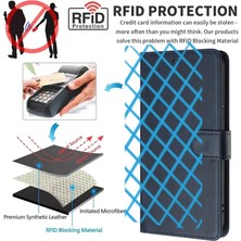 Tecno Camon 40 Pro 4g Flip Book Deri Cüzdan Çapraz Askılı Bileklik Bileklik Rfıd Engelleme Kılıfı (Yurt Dışından)