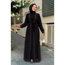 Inci Işlemeli Ikili Abaya Takım
