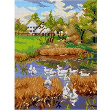 Orchidea Baskılı Goblen Manzara 3412 30*40 cm
