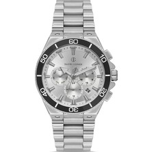 David Guner Gümüş Kaplamalı Beyaz Kadranlı Erkek Kol Saati DG-8654GA-A1