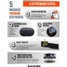 Sahler Toyota Corolla Sedan 2019-2025 Uyumlu 4.5D Premium Havuzlu Oto Paspas- Corolla