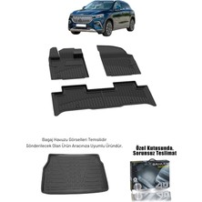 Sahler Togg T10X 2023-2025 Uyumlu 4.5D PRO Premium Havuzlu Oto Paspas ve LİNER 3D Kulaklı Bagaj Havuzu Set - Togg T10X