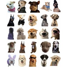 Sevimli Köpek Çıkartmaları Laptop Notebook Tablet Sticker Seti