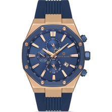 David Guner Rose Mavi Kaplamalı Mavi Kadranlı Erkek Kol Saati DG-8821GD-T3