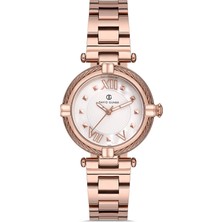 David Guner Rose Kaplamalı Beyaz Kadranlı Kadın Kol Saati DG-8175LA-C1