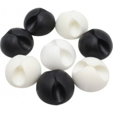 Siyah Beyaz Kablo Sabitleme Klipsi 10'lu