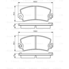 Bosch 0986495270 Ön Balata Fişli R12 C15 Vısa 82-91 Renault - Dacıa R-12 71-