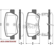 0446605040 Balata Fren Arka-(Toyota: Avensıs 09>12 ) BOS-0986494403-MAR