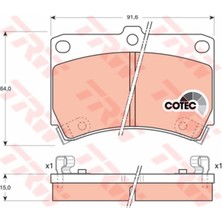 Fren Balatası Ön . B5Y6-33-23Z Japon 323 (Bg, Ba) 90-98 1.6:1.5 Trw Trw GDB1024