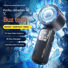 Mini Yaratıcı Dijital Ekran Asılı Boyun El Girdap Katlanır Fan (Yurt Dışından)