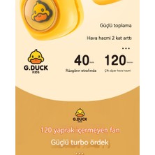 Küçük Sarı Ördek Karikatür Katlanır Boyunlu USB Fan (Yurt Dışından)