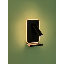 LED Duvar Lambası – Telefon Standlı ve Type-C Girişli Aplik