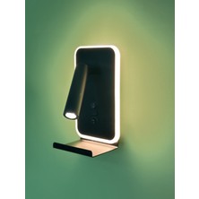LED Duvar Lambası – Telefon Standlı ve Type-C Girişli Aplik