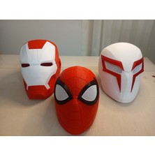STARLAB3DSTUDIOS Ironman-Spiderman 3'lü Set Maske