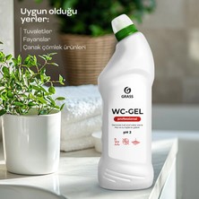 Grass WC Gel Professional - Ağır Kir & Kireç Sökücü - Hijyenik Temizlik - Klozet, Lavabo, Fayans İçin - Hoş Kokulu - 750 ml