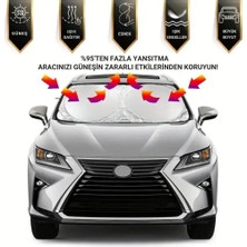 Coofbe Katlanabilir 150X70 cm Araç Ön Cam Güneşlik Ön Cam Araç Perdesi Araç Güneş Koruyucu Oto Güneşlik