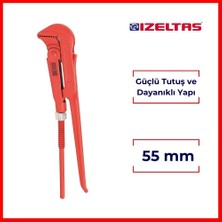 Izeltaş Maşalı Boru Anahtarı, 1 1/2" (55 Mm), Güçlü Tutuş ve Dayanıklı