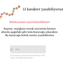 Hellemyst Beyaz Uğurböcekli Isimli Bebek Emzik Zinciri Askısı
