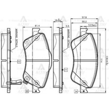 Fren Balata Corolla 07-12 / Aurıs 07-12 / Corolla 13= 1.4 D4D Dizel ÖNBSH-0986TB3069 BSH-0986TB3069