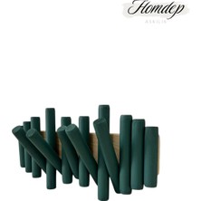 Homdep Nescamuse Duvar Askılığı Elbise Askılığı Portmanto Duvara Monte Askılık Iskandinav Model Yeşil