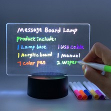 Hediyelik LED Işıklı Silinebilir Not Panosu | 7 Renk, Usb'li, Kalemli Mesaj Tahtası | Sevgililer Günü, Doğum Günü, Yılbaşı Için Özel Hediye