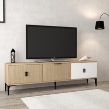 3802 Neva Tv Ünitesi 180 cm Kapaklı Yunus - Beyaz - Sepet