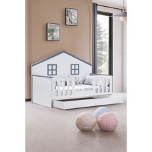 Yavrulu Karyola, Bello Yavrulu Montessori Yatak - Gri