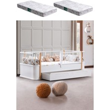 Yavrulu Karyola, Antalya Montessori Yavrulu Yatak + 2 Adet Comfort Yatak