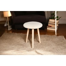 Puf Gürgen Ahşap Retro Ayaklı Dekoratif Puf Tabure Bench Sehpa Sandelye