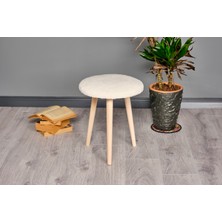 Puf Gürgen Ahşap Retro Ayaklı Dekoratif Puf Tabure Bench Sehpa Sandelye