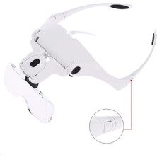 Büro Ev Ofis Hediyesi Için 3,5x 5lens 2led Işıklı Büyüteç Ayarlanır Tip Göz Büyüteci