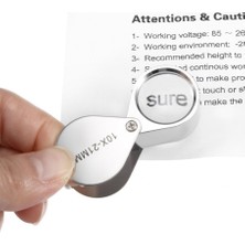 Büro Ev Ofis Kuyumcu Hediyesi Için 10X Büyütür Çelik Katlanır Büyüteç Kutulu Prestij Cep Büyüteci