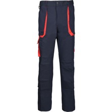 Lacivert Kırmızı Modelli Iş Pantolonu