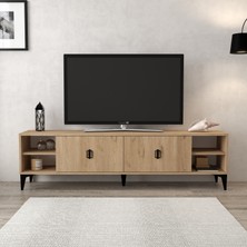 3807 Deren Tv Ünitesi 180 cm 2 Kapaklı Raflı Sepet