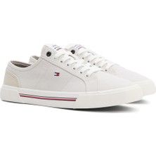 Tommy Hilfiger CORE CORPORATE VULC CANVA Bej Erkek Sneaker