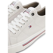 Tommy Hilfiger CORE CORPORATE VULC CANVA Bej Erkek Sneaker