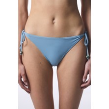 Mavi Maya Boncuklu Bağlamalı Bikini Altı