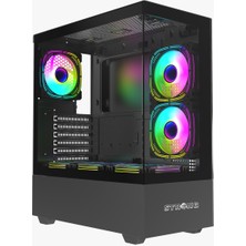 Strong Melkor Siyah 6x 120MM Argb Atx Gaming Bilgisayar Kasası Powersız