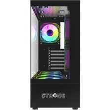 Strong Melkor Siyah 6x 120MM Argb Atx Gaming Bilgisayar Kasası Powersız