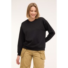 Kinetix WB C NECK 16SN82 4PR Siyah Kadın Sweatshirt