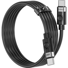 60W 3A Pd Type-C To Type-C Hızlı Şarj ve Data Kablosu Siyah 1 Metre