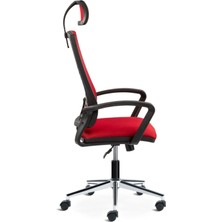Nadia Premium Krom Ayaklı Sandalye | Yönetici Koltuğu | Ofis Çalışma Koltuğu - Sandalyesi