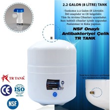 Su Arıtma Cihazı Metal Genleşme Su Tankı 8 Lt Su Arıtma Deposu Tank Vanası Hediyeli
