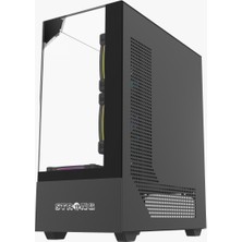 Strong Diamond Siyah 6X120MM Argb Atx Gaming Bilgisayar Kasası Powersız