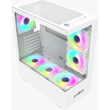 Strong Melkor Beyaz 6x 120MM Argb Atx Gaming Bilgisayar Kasası Powersız