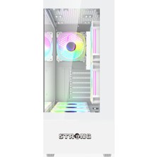 Strong Melkor Beyaz 6x 120MM Argb Atx Gaming Bilgisayar Kasası Powersız