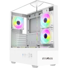 Strong Diamond Beyaz 6X120MM Argb Atx Gaming Bilgisayar Kasası Powersız