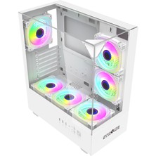 Strong Diamond Beyaz 6X120MM Argb Atx Gaming Bilgisayar Kasası Powersız