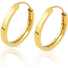 Versage 14 Ayar Altın Küpe 3 Cm. Çaplı