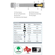 Bağlantı ve Batarya Hortumu - 3/8 İnç 60 cm